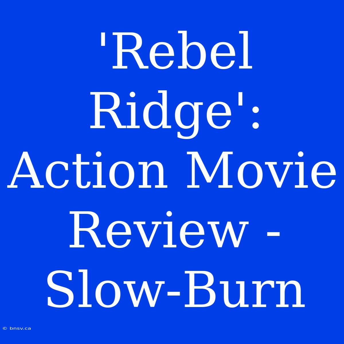 'Rebel Ridge': Action Movie Review - Slow-Burn