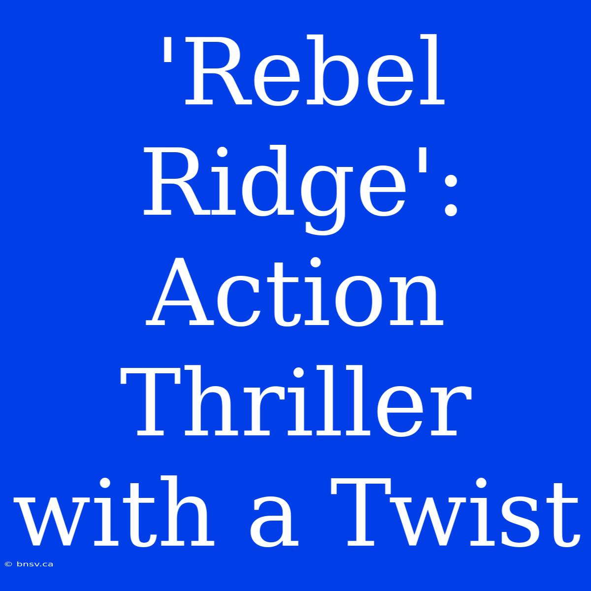 'Rebel Ridge': Action Thriller With A Twist