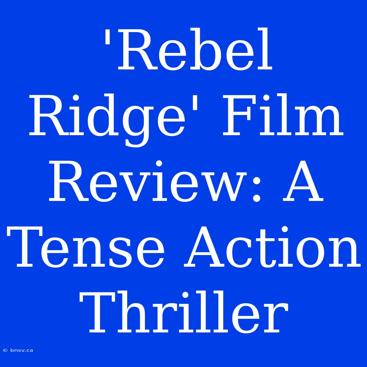 'Rebel Ridge' Film Review: A Tense Action Thriller