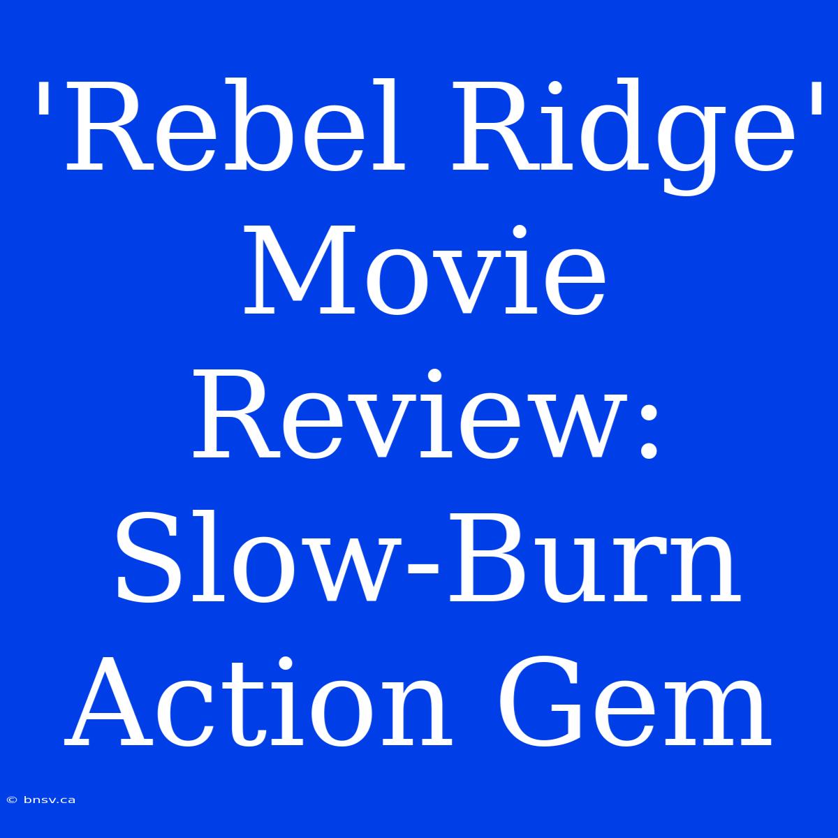 'Rebel Ridge' Movie Review: Slow-Burn Action Gem