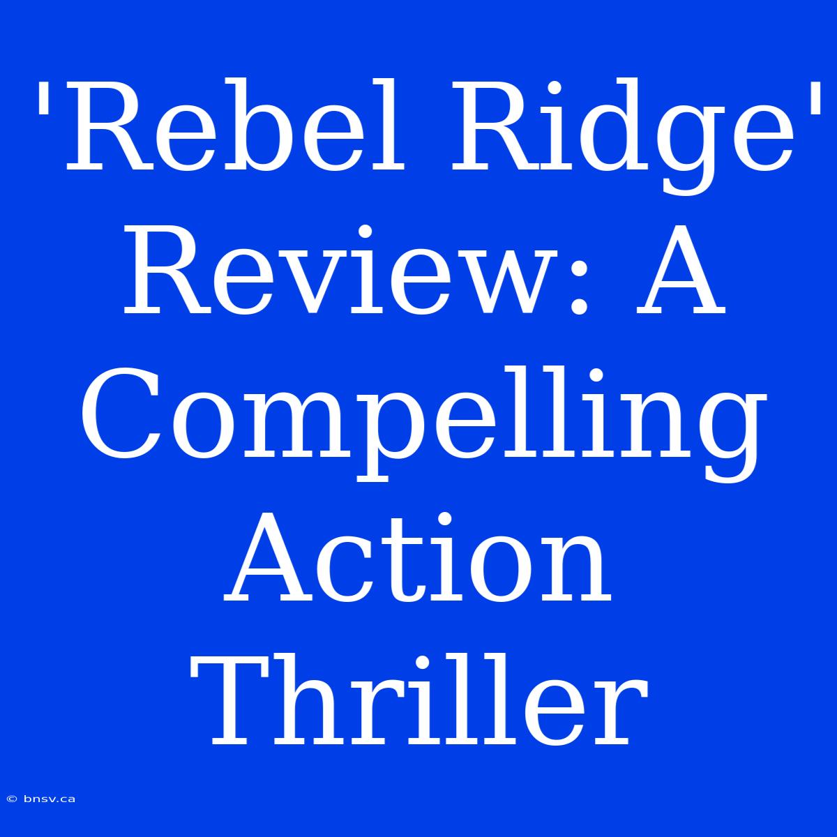 'Rebel Ridge' Review: A Compelling Action Thriller