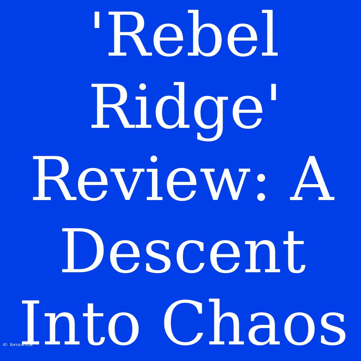 'Rebel Ridge' Review: A Descent Into Chaos