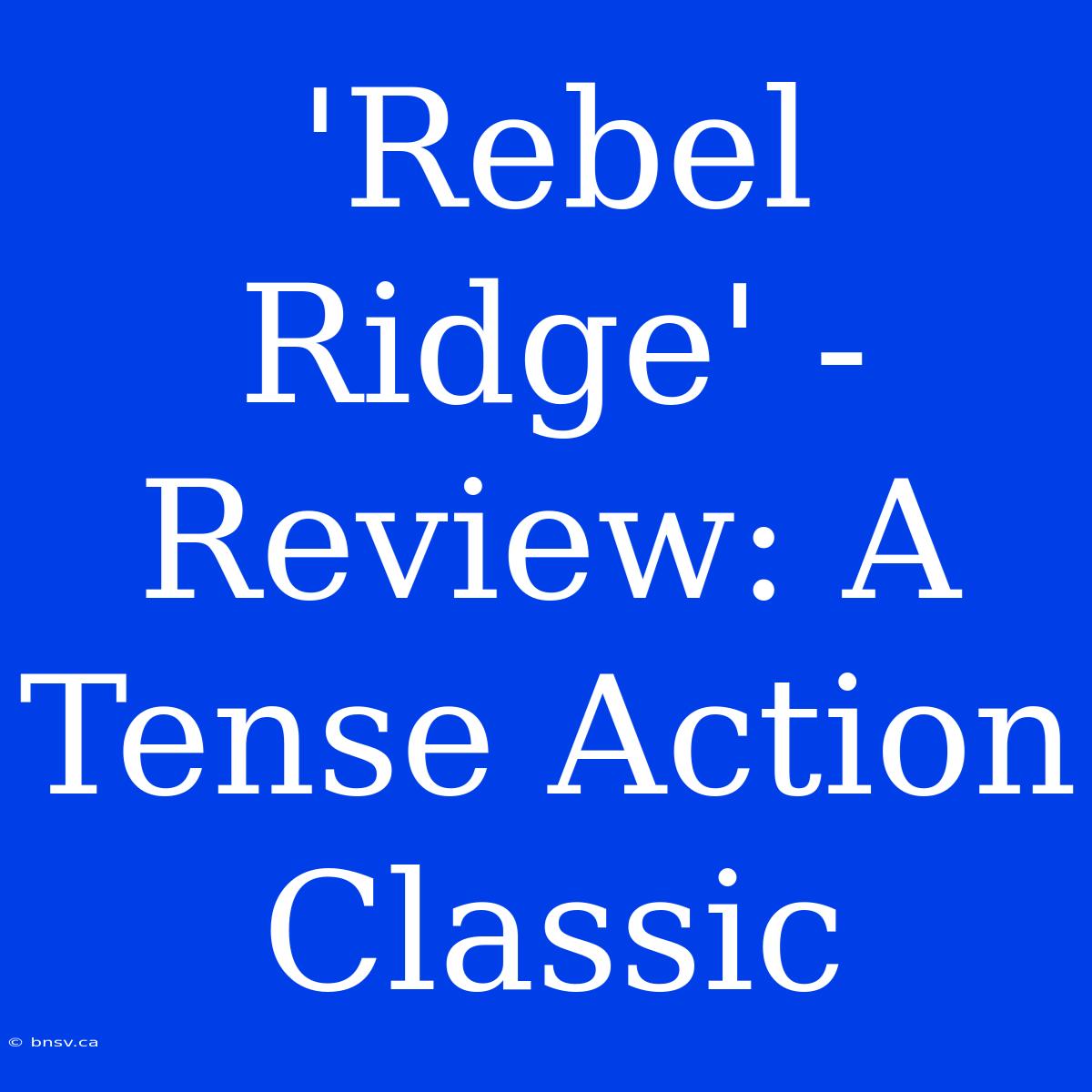 'Rebel Ridge' - Review: A Tense Action Classic