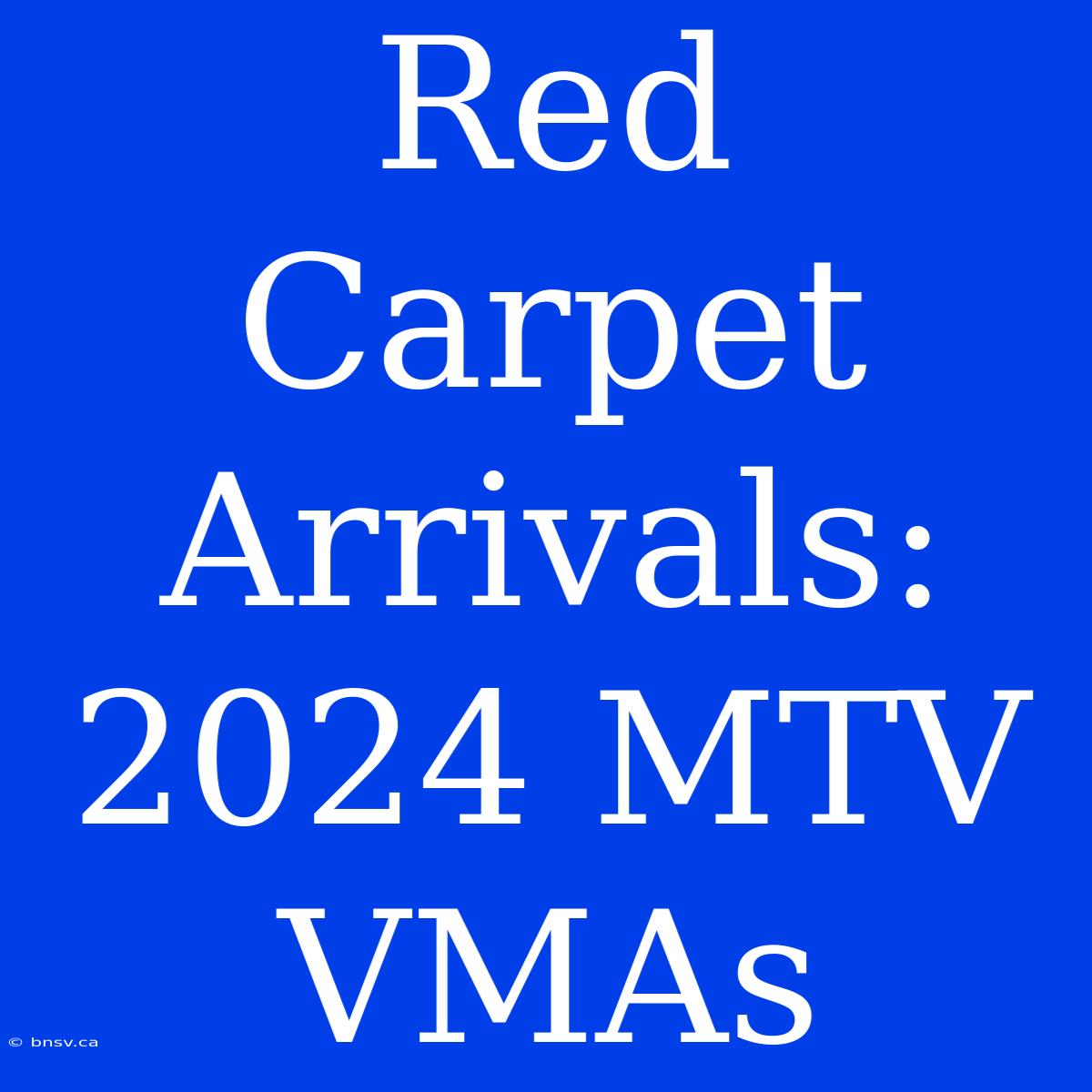 Red Carpet Arrivals: 2024 MTV VMAs