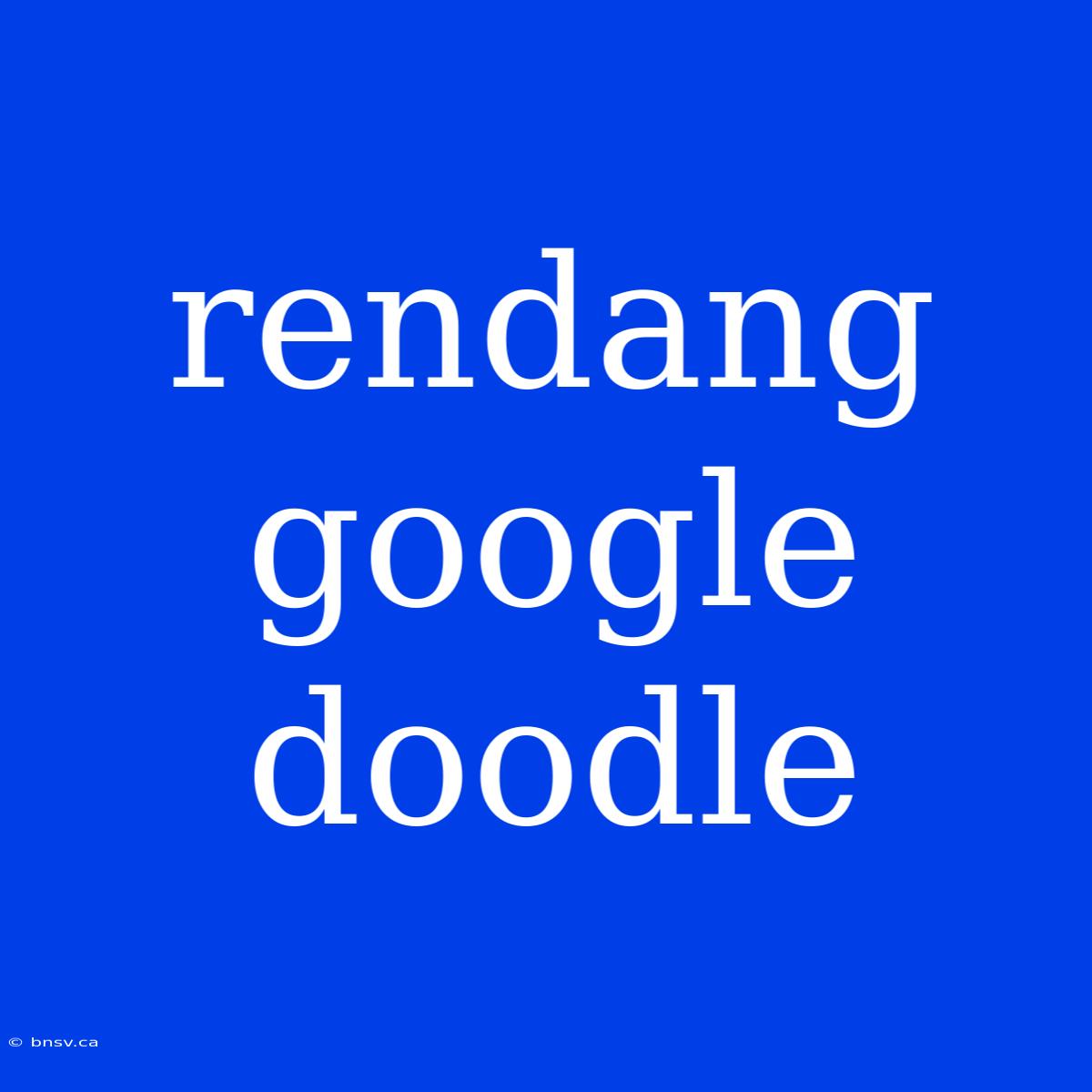 Rendang Google Doodle