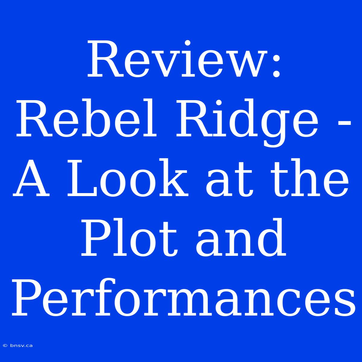 Review: Rebel Ridge - A Look At The Plot And Performances