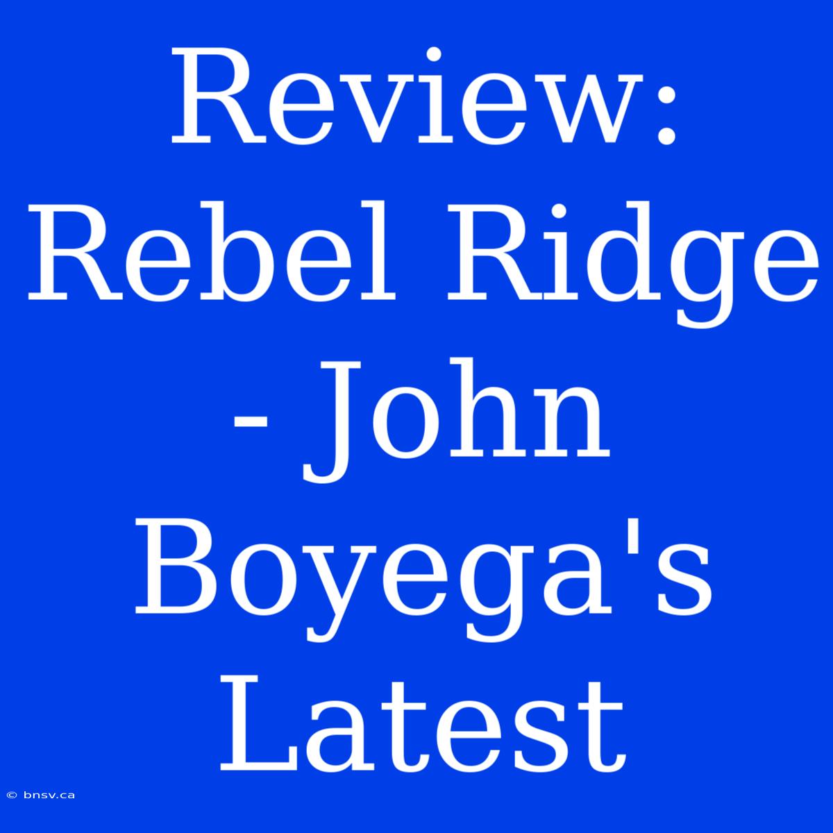 Review: Rebel Ridge - John Boyega's Latest