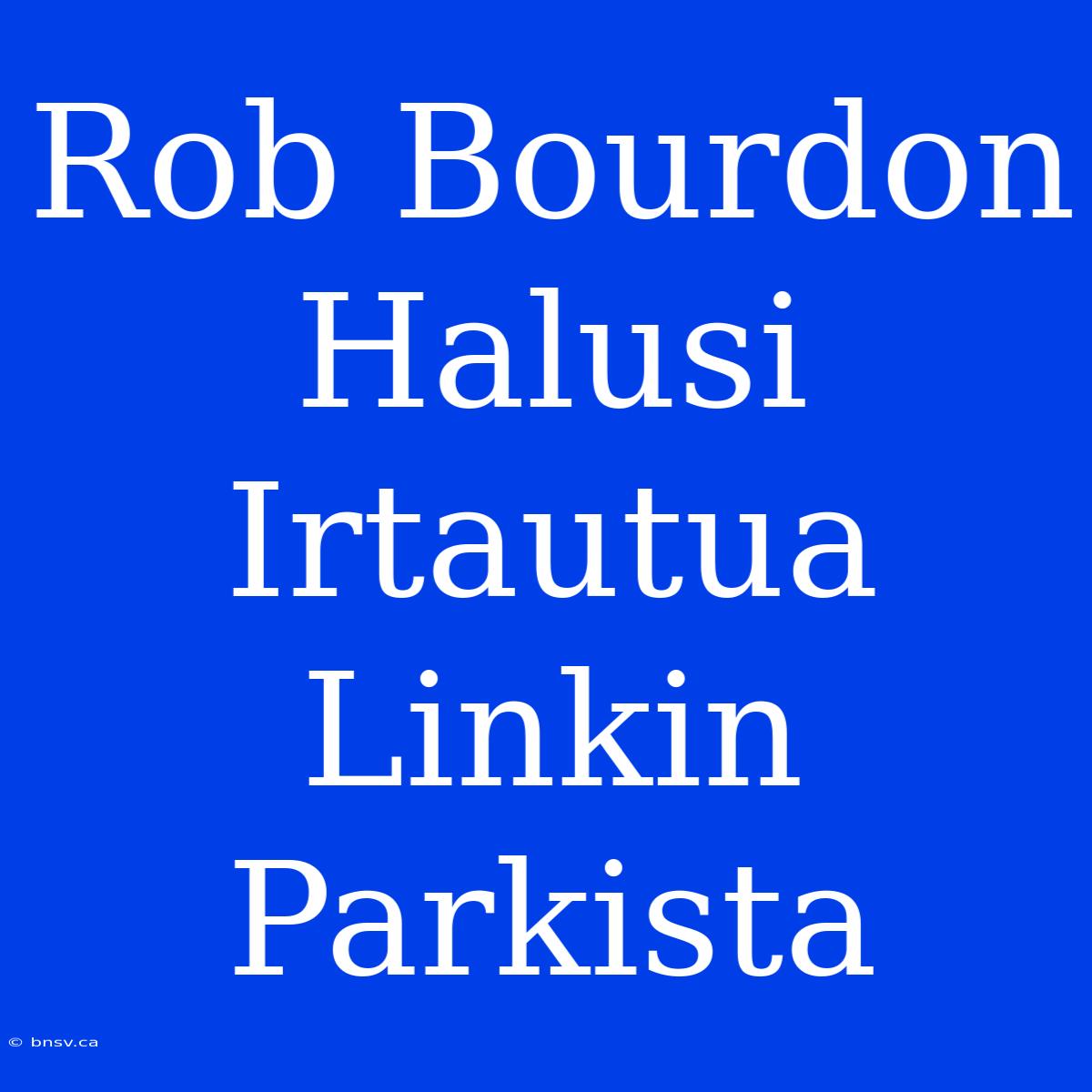 Rob Bourdon Halusi Irtautua Linkin Parkista