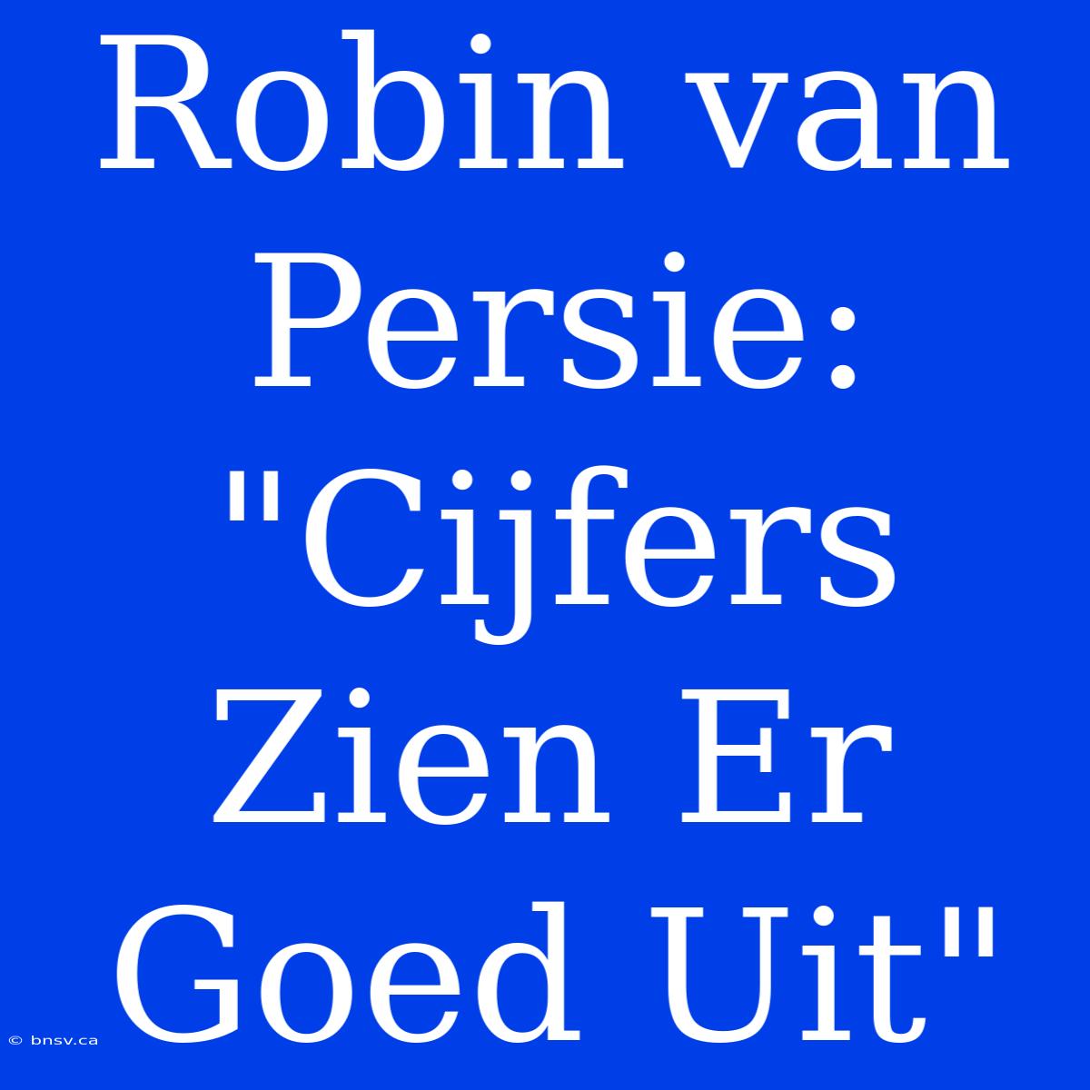 Robin Van Persie: 