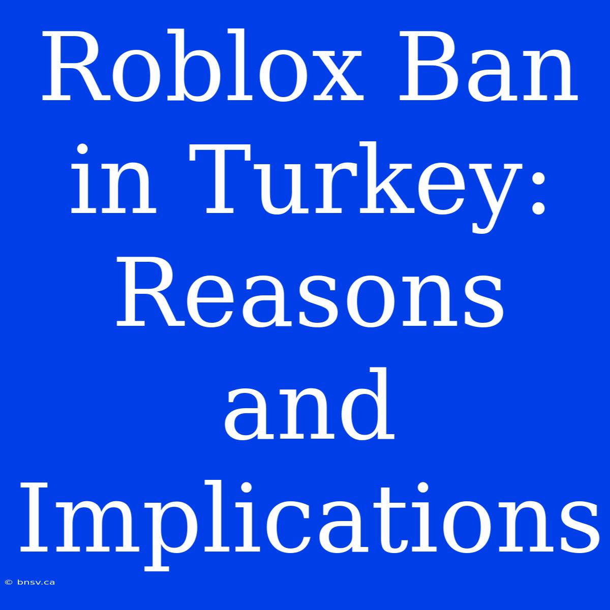 Roblox Ban In Turkey: Reasons And Implications