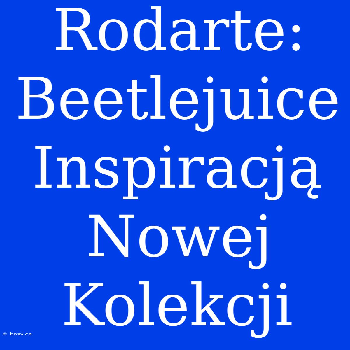 Rodarte: Beetlejuice Inspiracją Nowej Kolekcji