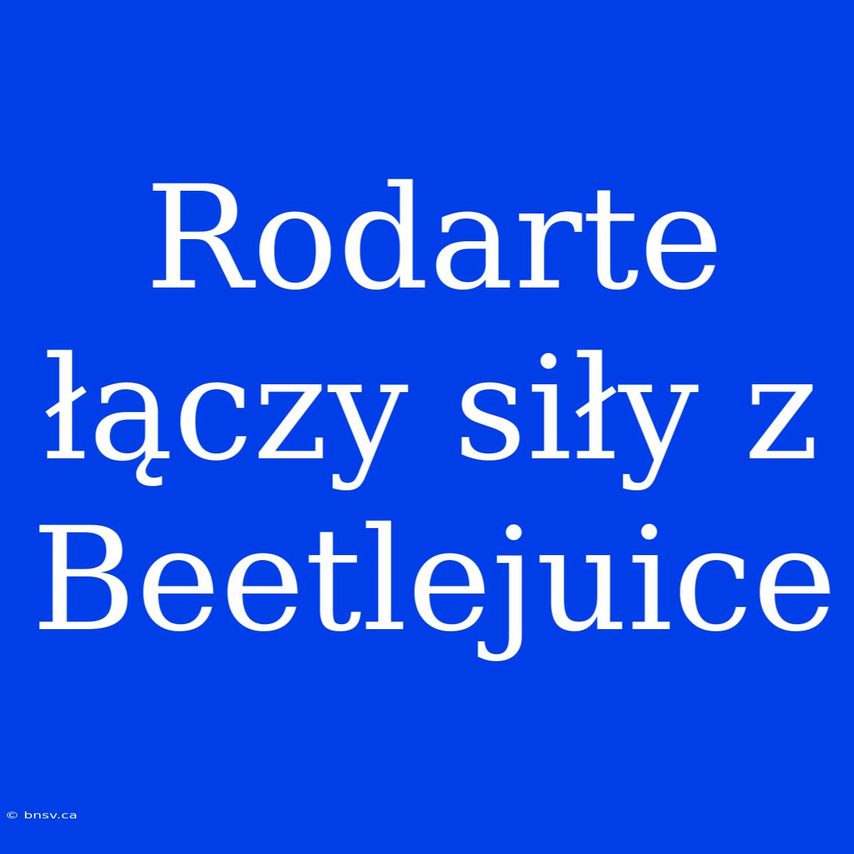 Rodarte Łączy Siły Z Beetlejuice