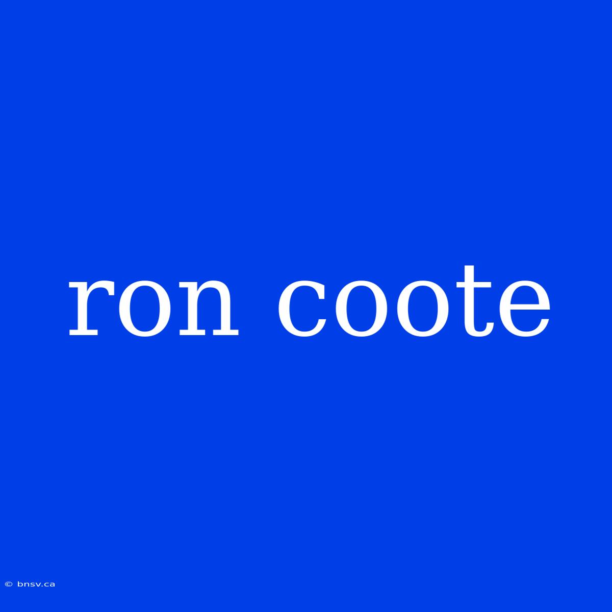 Ron Coote