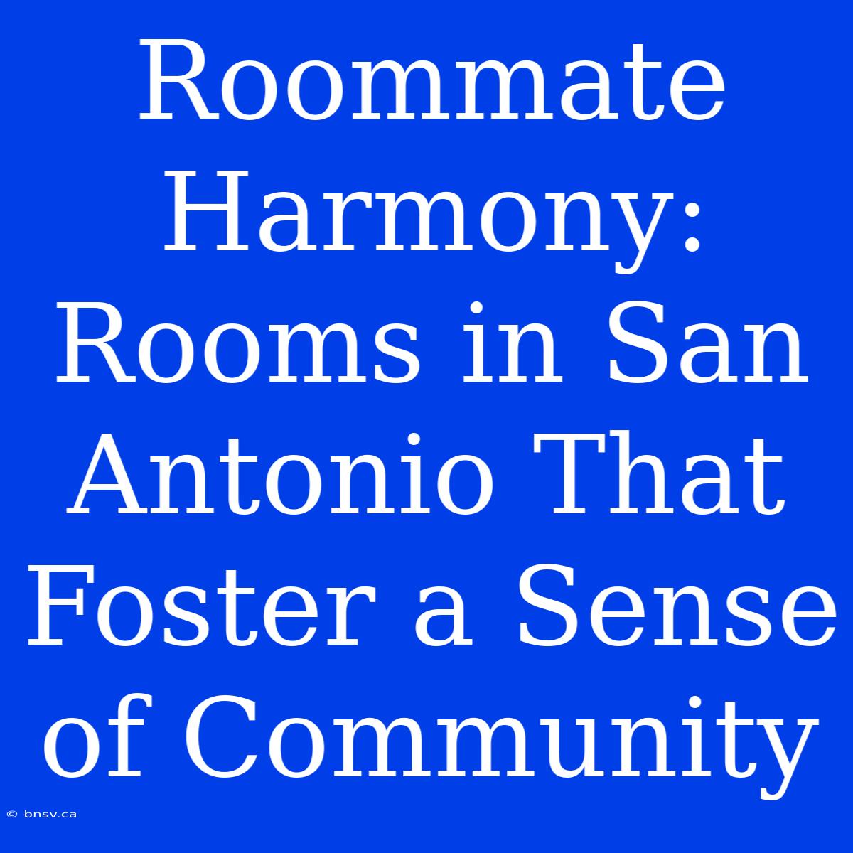 Roommate Harmony: Rooms In San Antonio That Foster A Sense Of Community