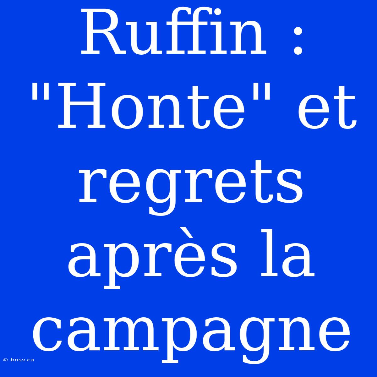 Ruffin : 