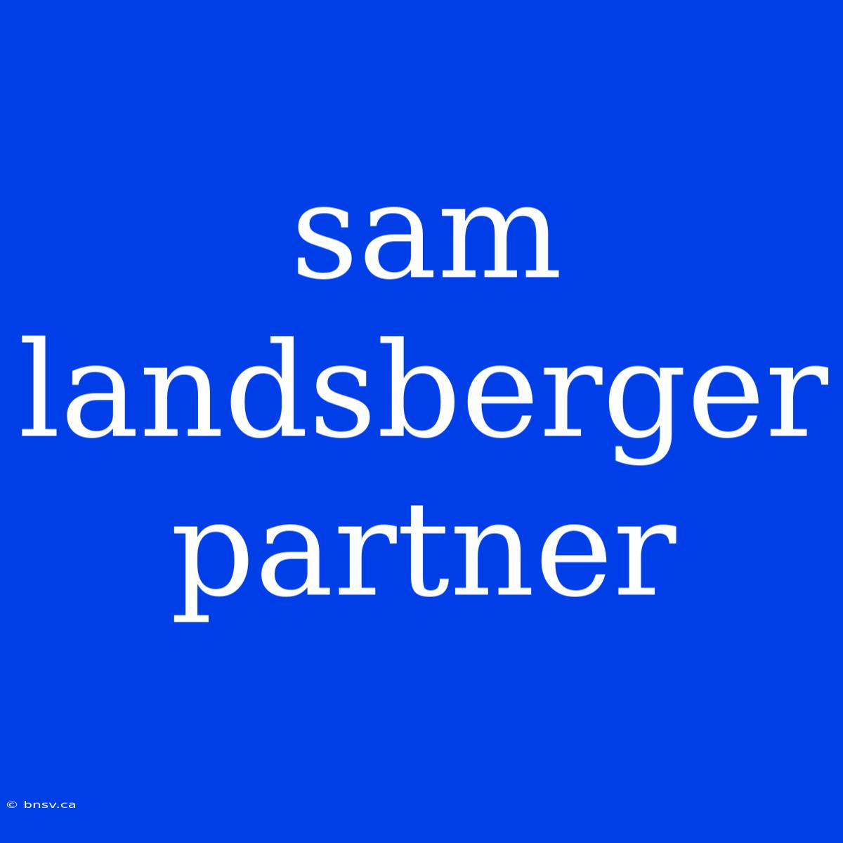 Sam Landsberger Partner