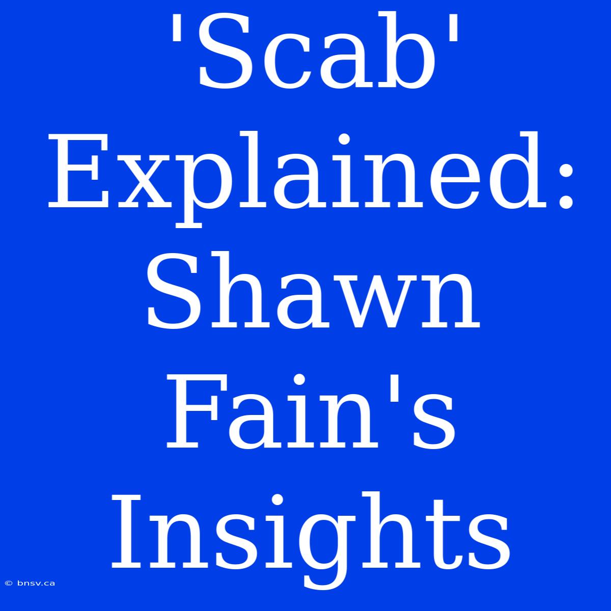 'Scab' Explained: Shawn Fain's Insights