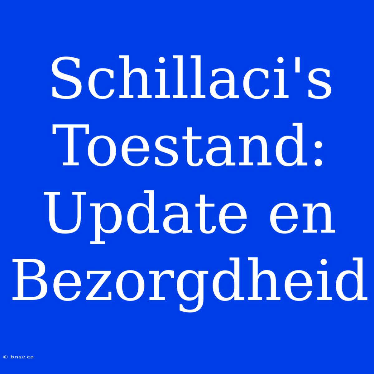 Schillaci's Toestand: Update En Bezorgdheid