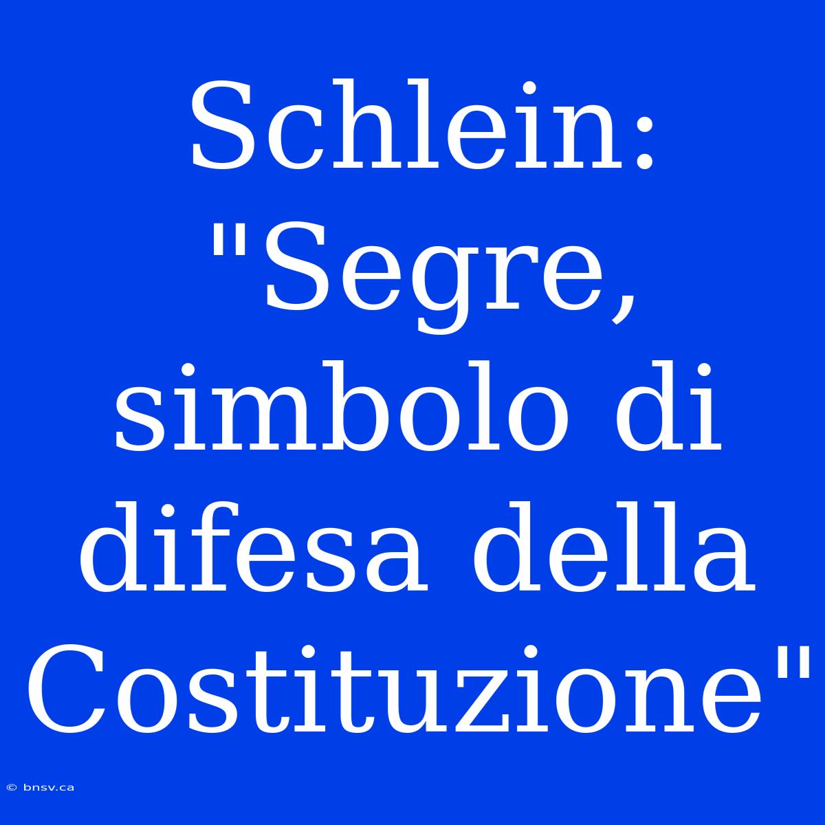 Schlein: 