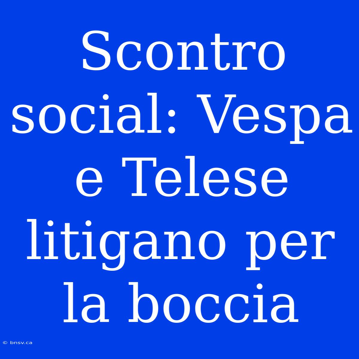 Scontro Social: Vespa E Telese Litigano Per La Boccia