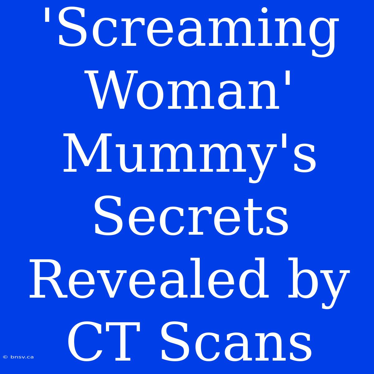 'Screaming Woman' Mummy's Secrets Revealed By CT Scans