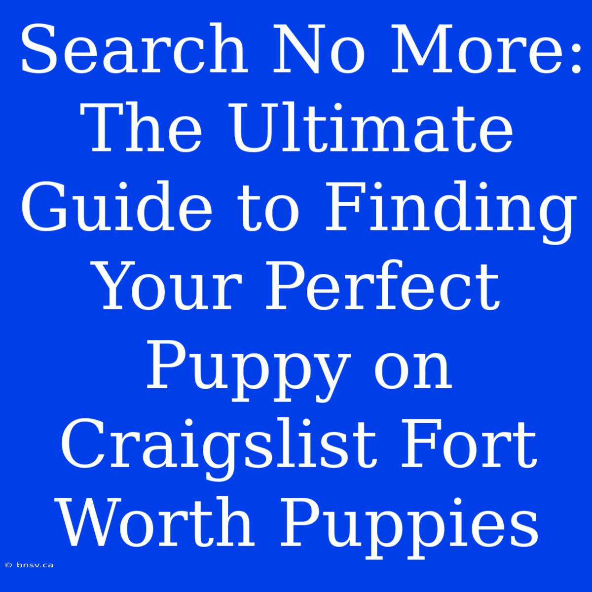 Search No More: The Ultimate Guide To Finding Your Perfect Puppy On Craigslist Fort Worth Puppies