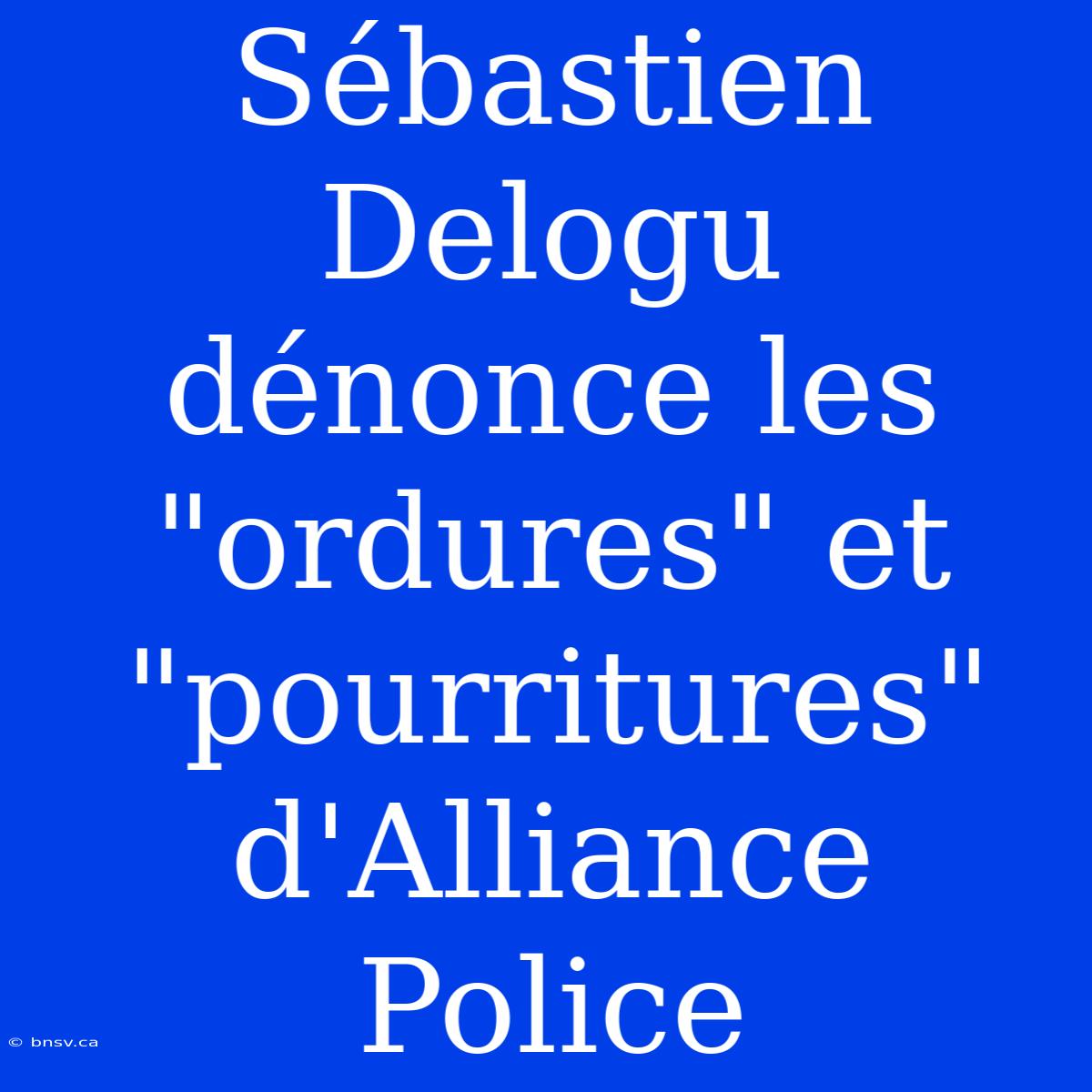 Sébastien Delogu Dénonce Les 