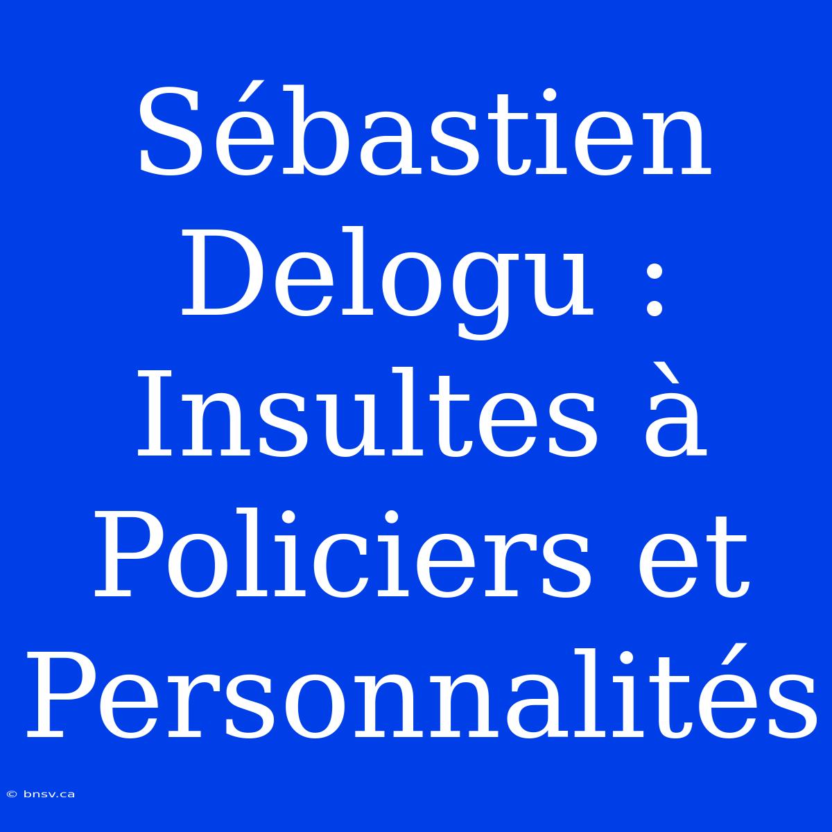 Sébastien Delogu : Insultes À Policiers Et Personnalités