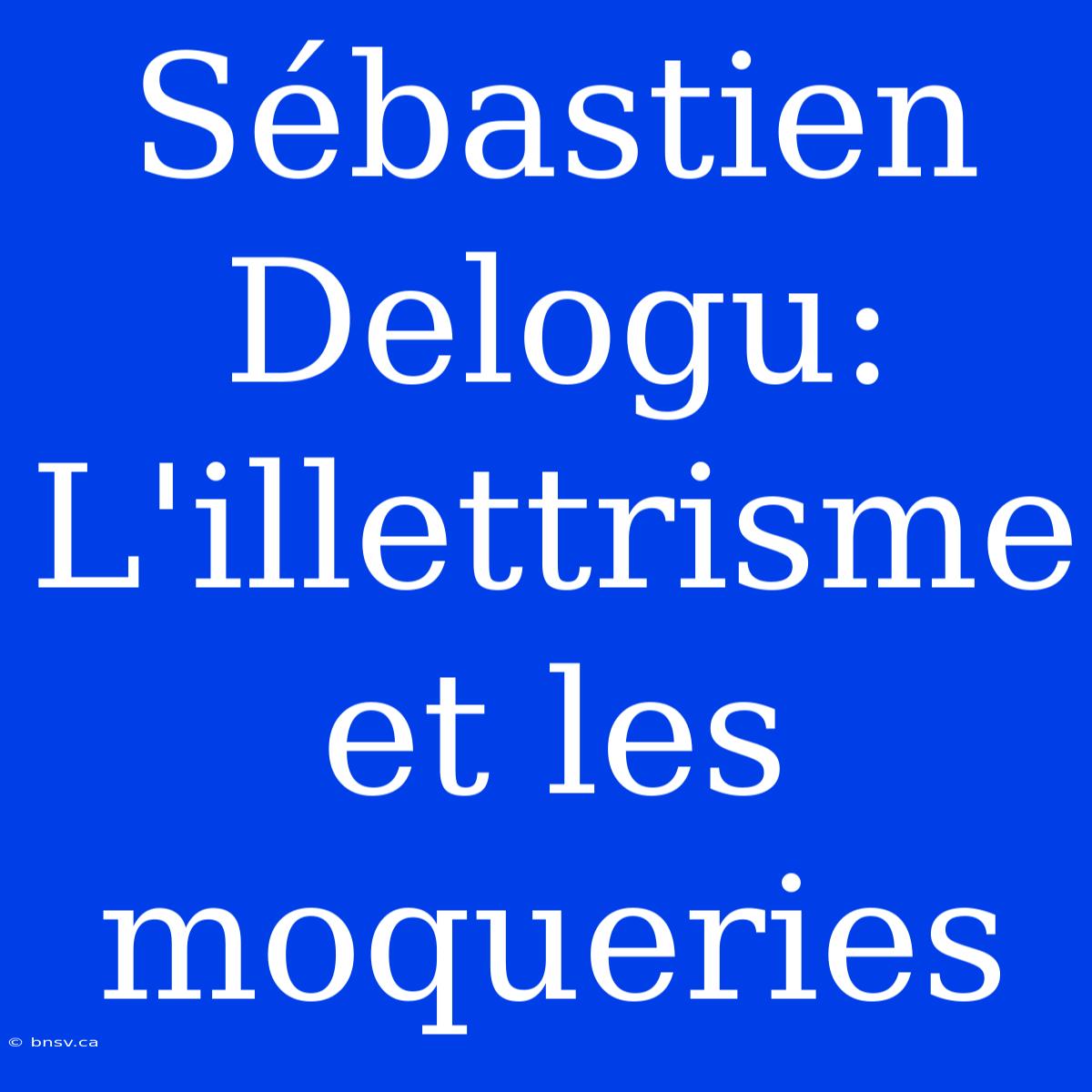 Sébastien Delogu: L'illettrisme Et Les Moqueries