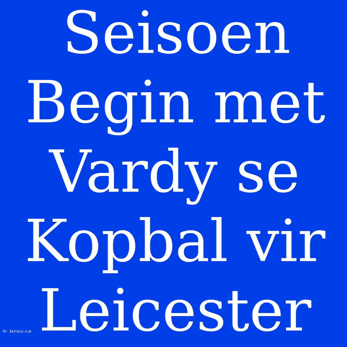 Seisoen Begin Met Vardy Se Kopbal Vir Leicester