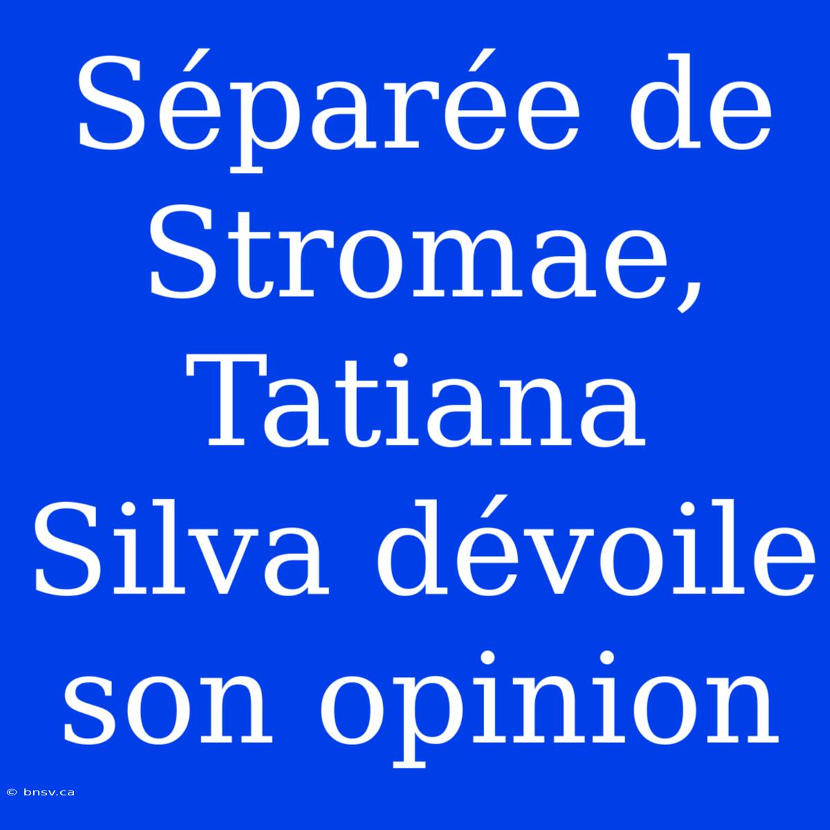 Séparée De Stromae, Tatiana Silva Dévoile Son Opinion