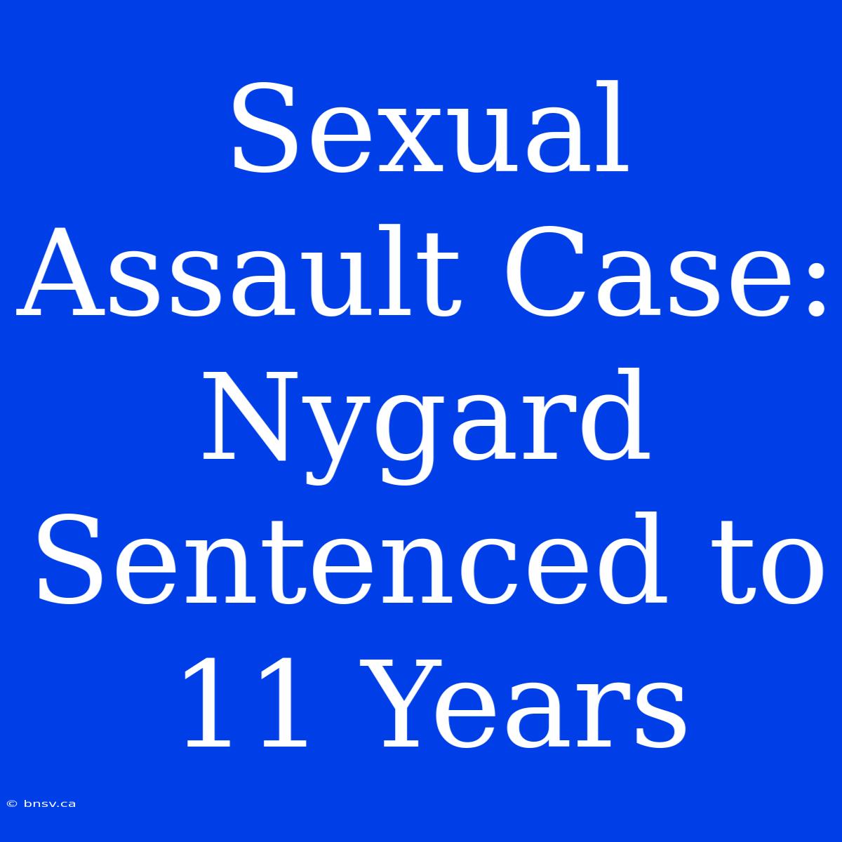 Sexual Assault Case: Nygard Sentenced To 11 Years