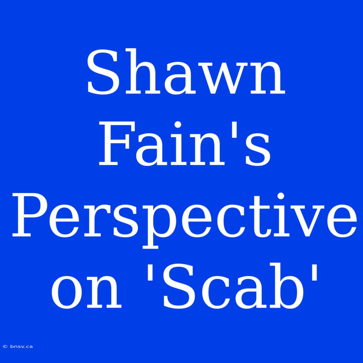 Shawn Fain's Perspective On 'Scab'