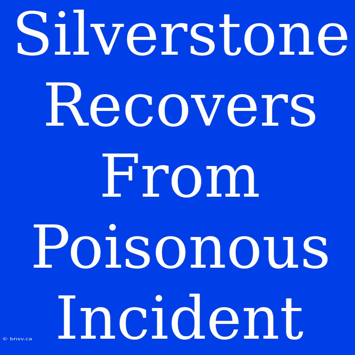 Silverstone Recovers From Poisonous Incident