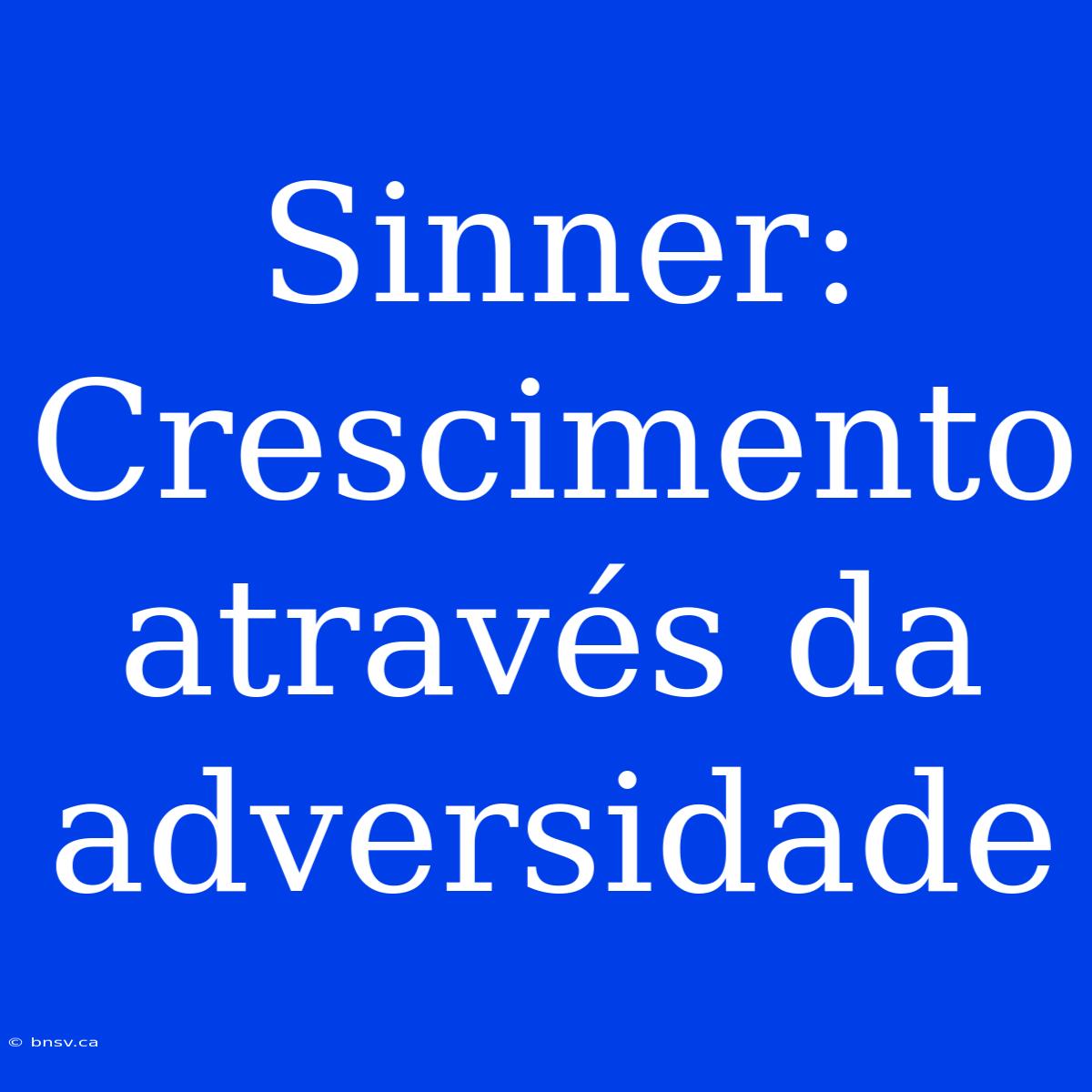 Sinner: Crescimento Através Da Adversidade