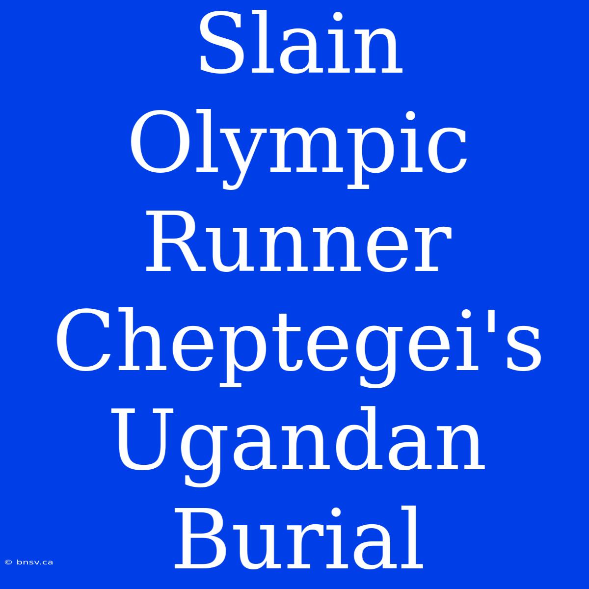 Slain Olympic Runner Cheptegei's Ugandan Burial