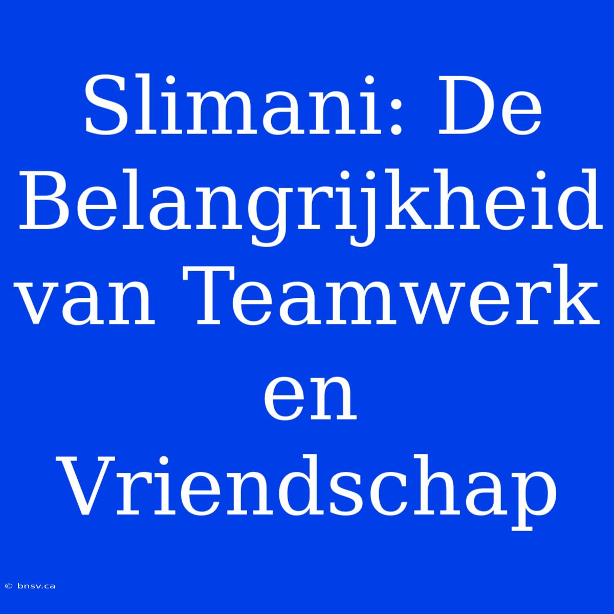 Slimani: De Belangrijkheid Van Teamwerk En Vriendschap