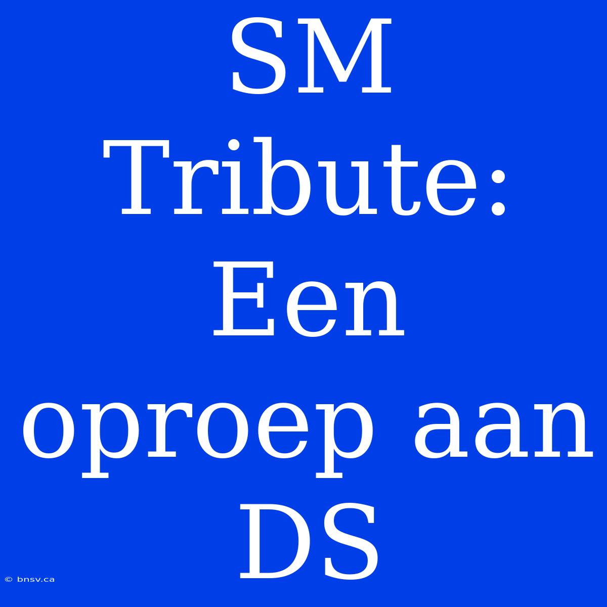 SM Tribute: Een Oproep Aan DS