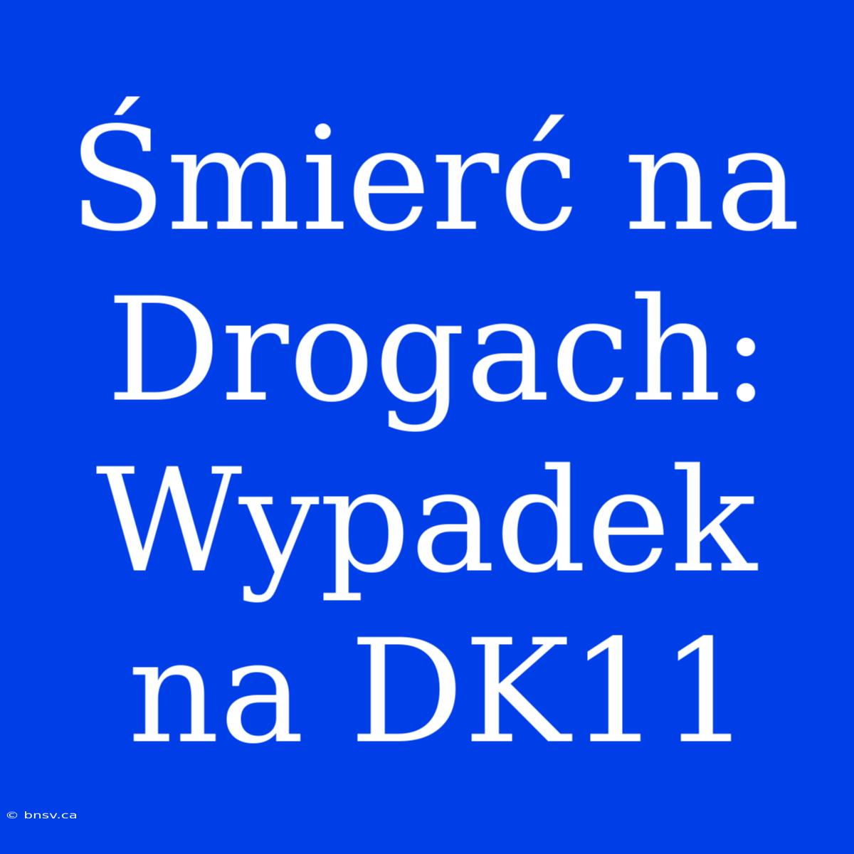 Śmierć Na Drogach: Wypadek Na DK11