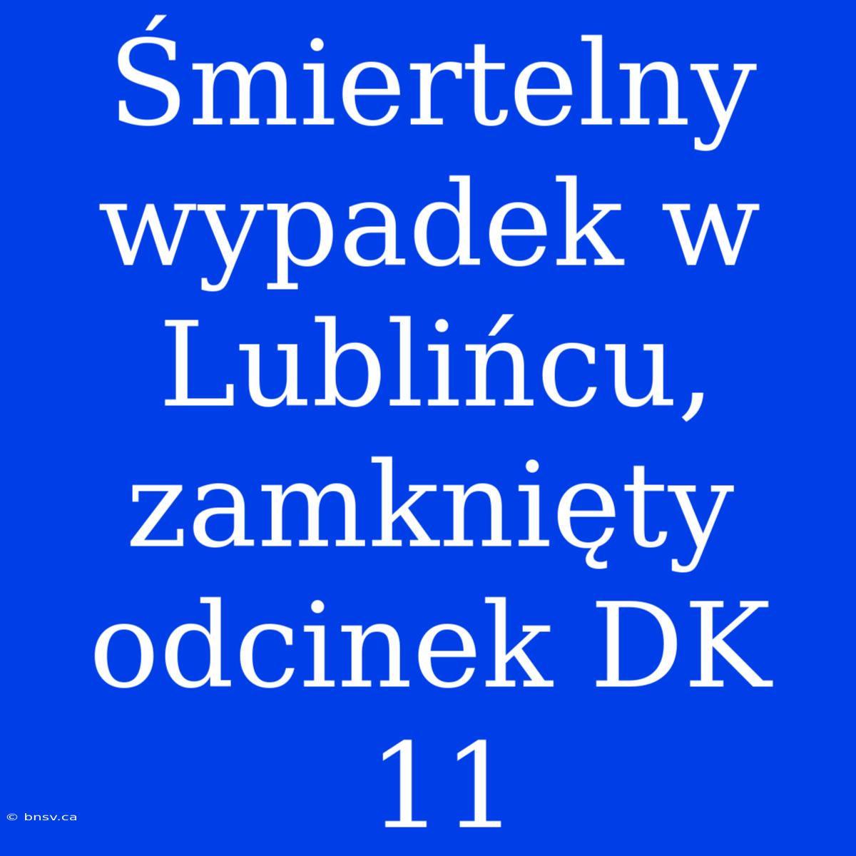 Śmiertelny Wypadek W Lublińcu, Zamknięty Odcinek DK 11