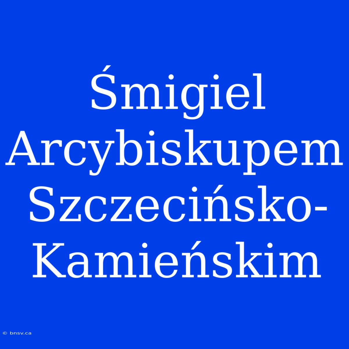 Śmigiel Arcybiskupem Szczecińsko-Kamieńskim