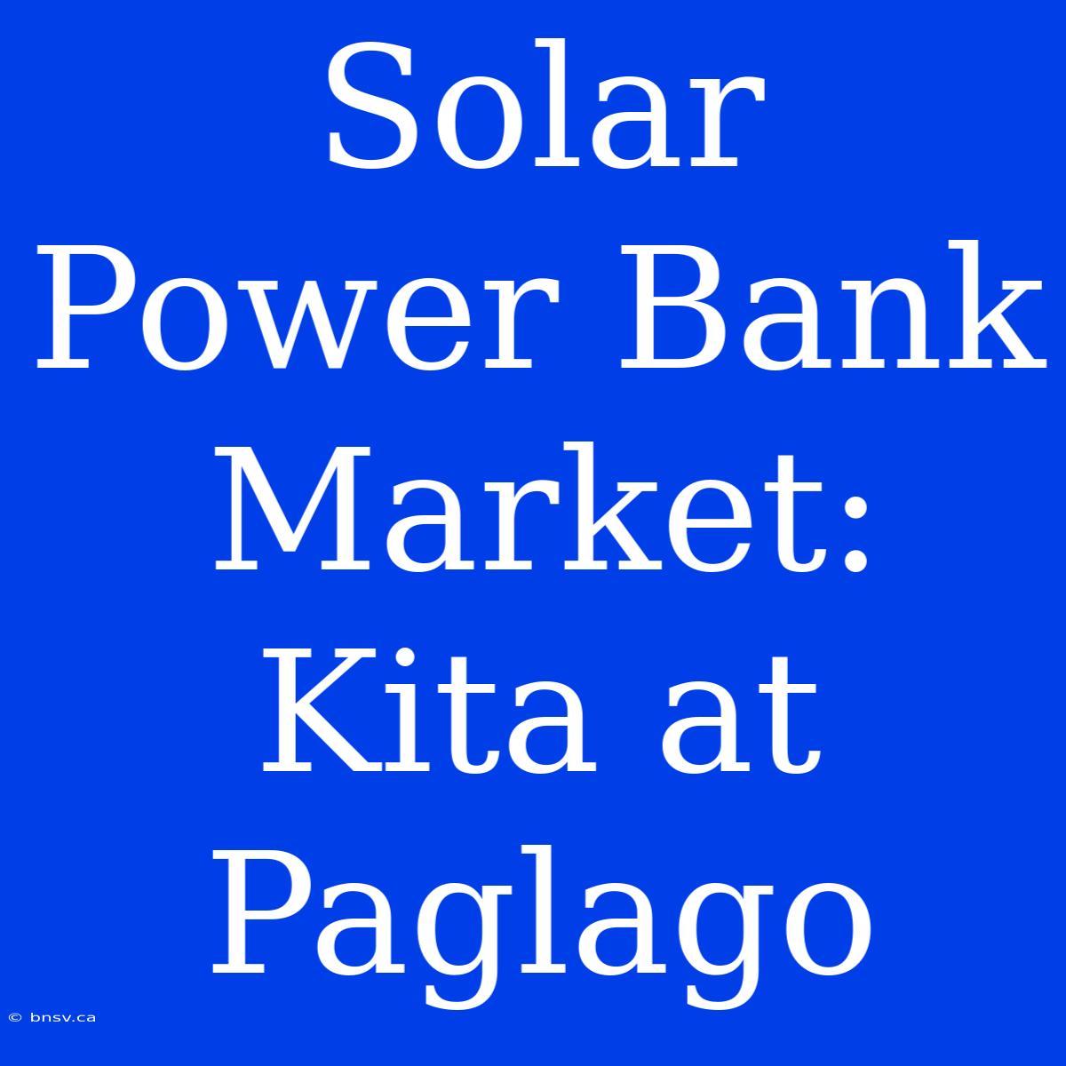 Solar Power Bank Market: Kita At Paglago