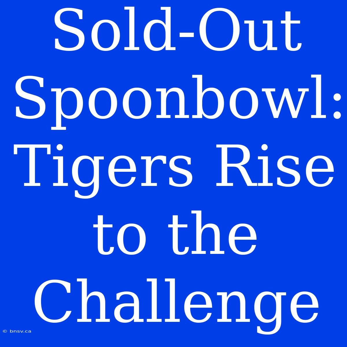 Sold-Out Spoonbowl: Tigers Rise To The Challenge