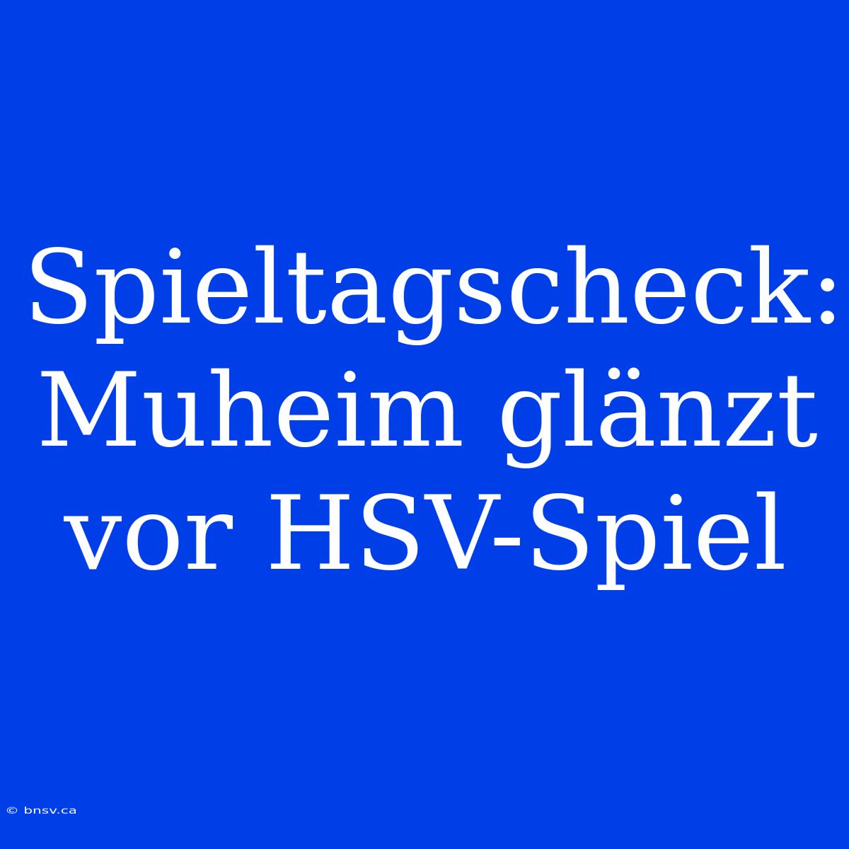 Spieltagscheck: Muheim Glänzt Vor HSV-Spiel