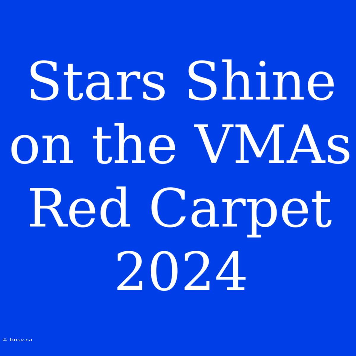 Stars Shine On The VMAs Red Carpet 2024