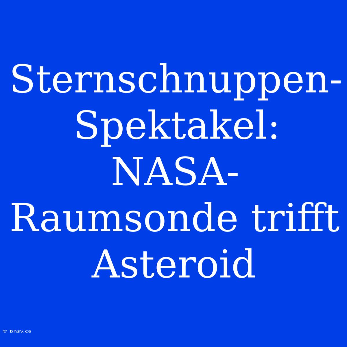 Sternschnuppen-Spektakel: NASA-Raumsonde Trifft Asteroid