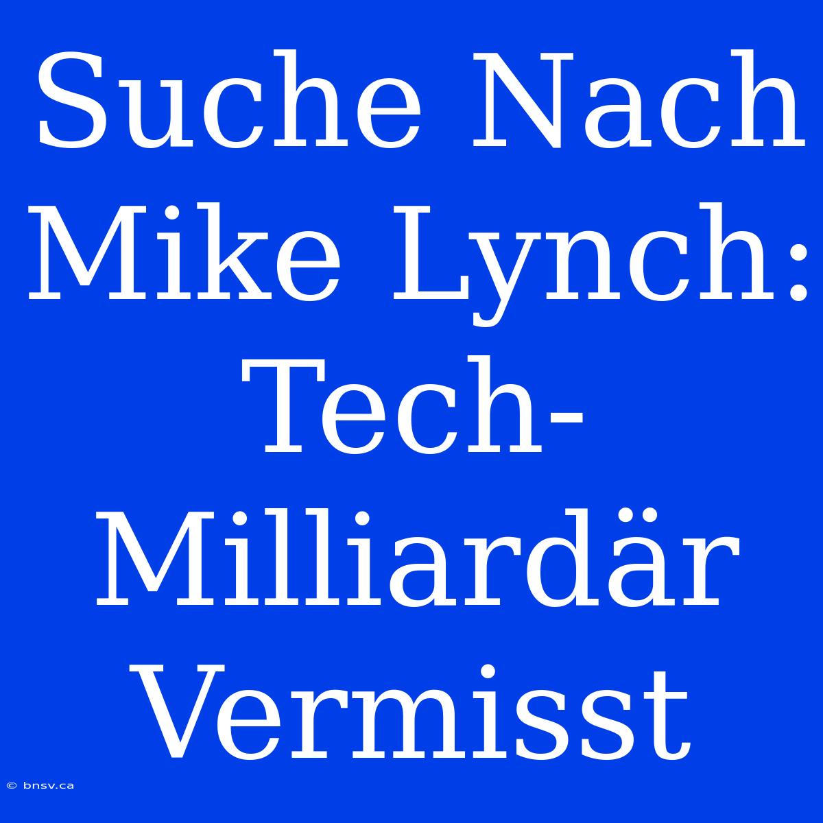 Suche Nach Mike Lynch: Tech-Milliardär Vermisst