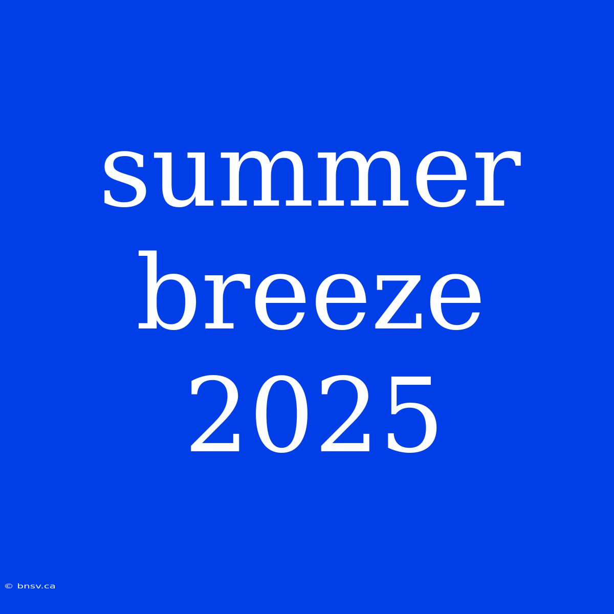 Summer Breeze 2025