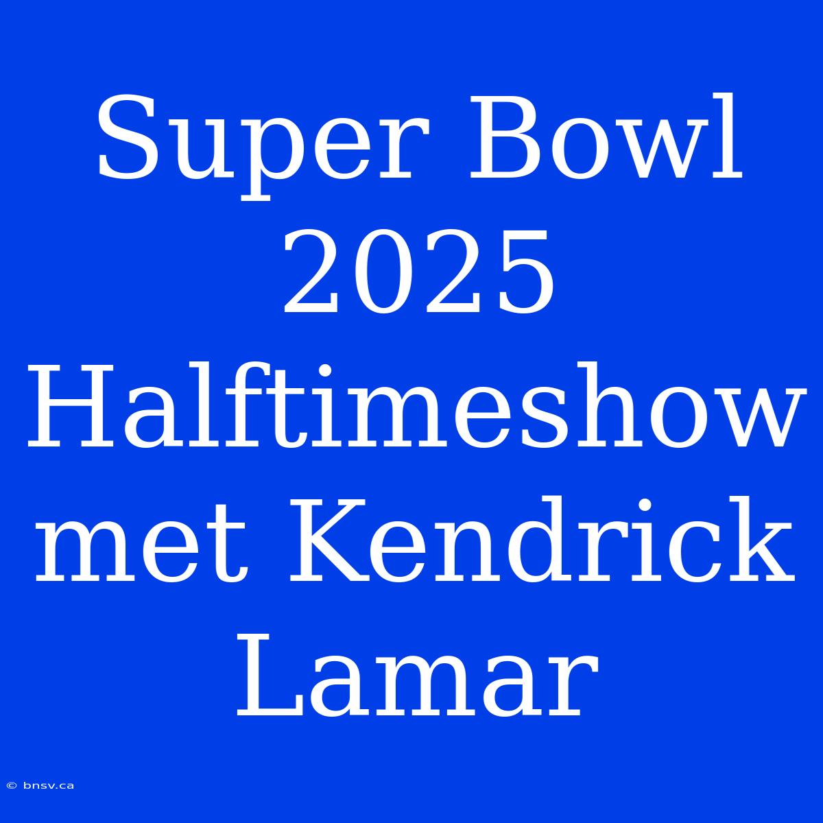 Super Bowl 2025 Halftimeshow Met Kendrick Lamar