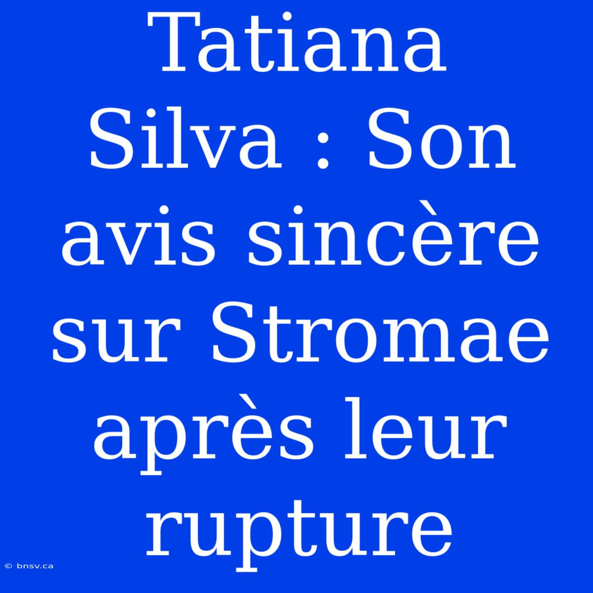 Tatiana Silva : Son Avis Sincère Sur Stromae Après Leur Rupture